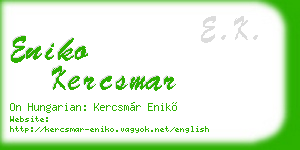 eniko kercsmar business card